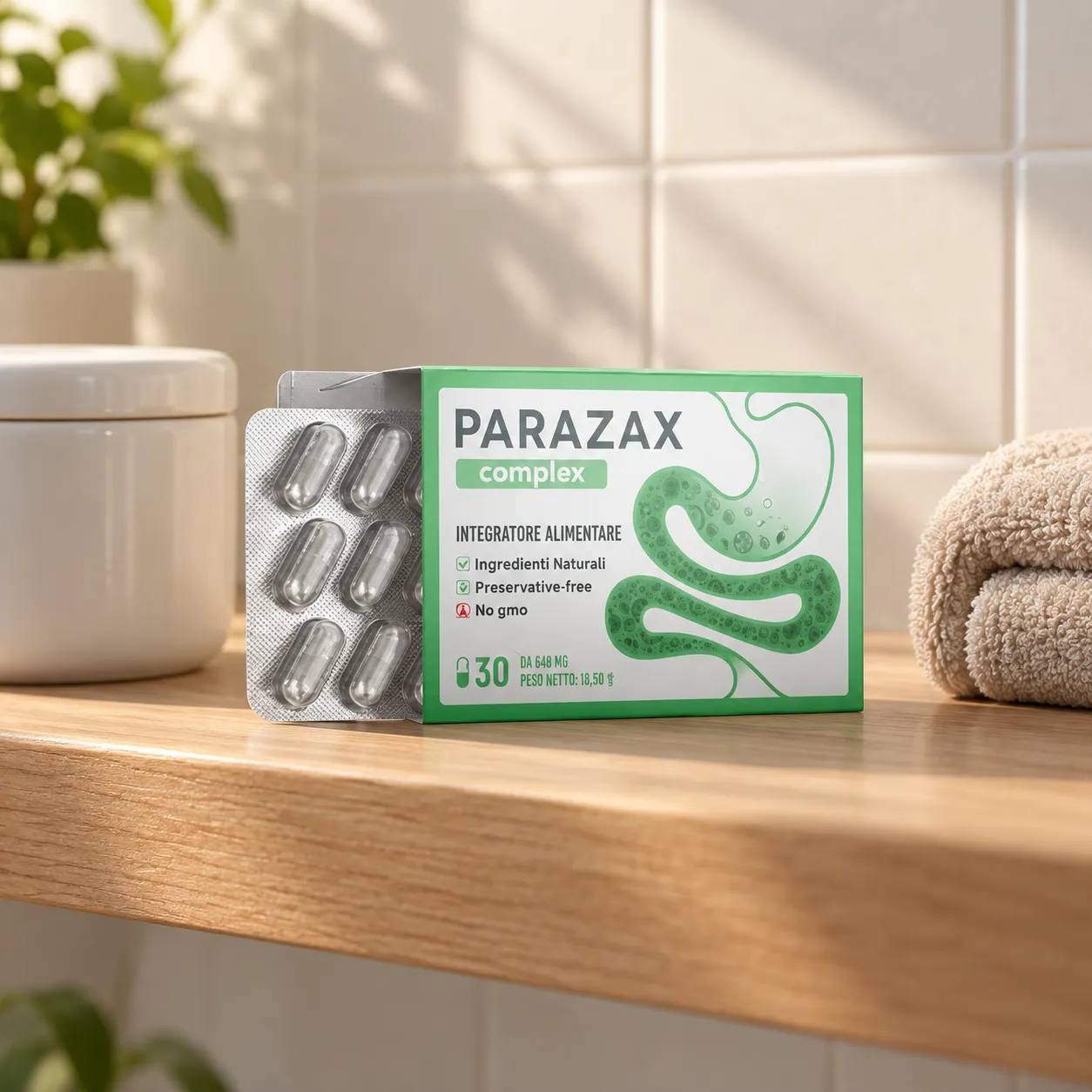 Parazax Complex — el envase en el día a día